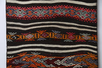 Vintage Turkish Wool Kilim Runner Rug, Striped Tribal (2x5) - photo 7 of 10