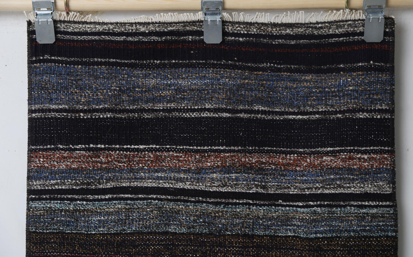 Vintage Turkish Kilim Runner Rug, Handmade Wool Flatweave Hallway Rug