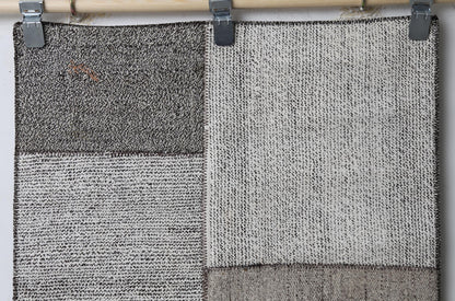 Wool material texture detail, patchwork kilim rug