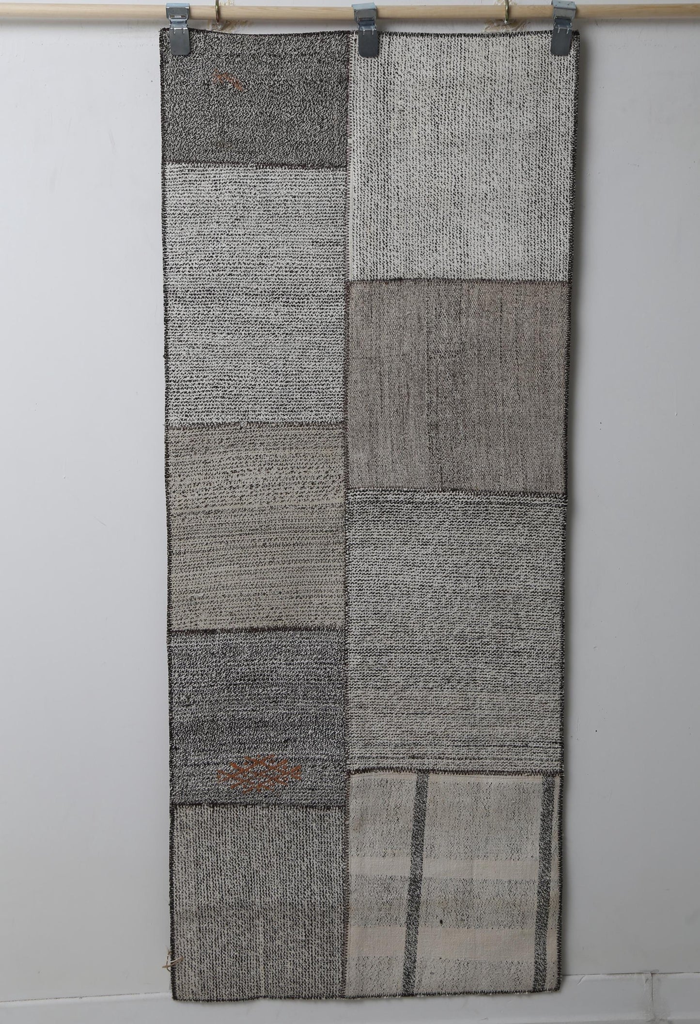 Vintage Turkish Kilim Rug, Patchwork Wool Flatweave Area Rug