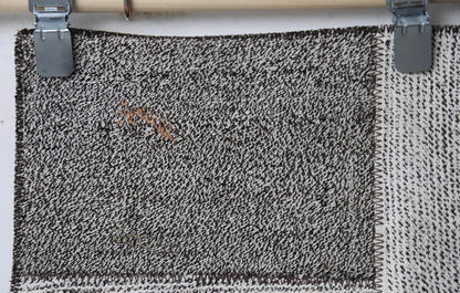 Patchwork construction detail, kilim area rug