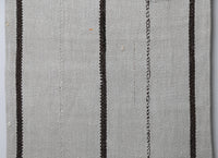 Vintage Turkish Hemp Runner Rug, Black White Striped (2x8, 2'2" x 7'10") - photo 7 of 10