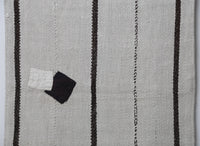 Vintage Turkish Hemp Runner Rug, Black White Striped (2x8, 2'2" x 7'10") - photo 8 of 10