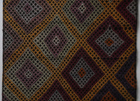 Vintage Turkish Wool Kilim Runner Rug, Orange Geometric (2x8) - photo 8 of 10