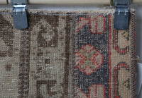 Vintage Turkish Wool Cotton Patchwork Rug, Beige Brown (2x3) - photo 4 of 10