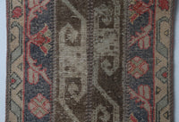Vintage Turkish Wool Cotton Patchwork Rug, Beige Brown (2x3) - photo 7 of 10