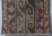 Vintage Turkish Wool Cotton Patchwork Rug, Beige Brown (2x3) - photo 8 of 10