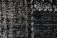 Vintage Turkish Wool Cotton Patchwork Rug, Black Brown (4x6, 3'11" x 6'2") No. 247057 - photo 7 of 10