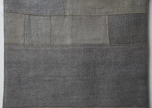 2'3 x 7'9 Vintage Turkish Hemp Runner Rug, Beige Gray Patchwork Hallway Rug
