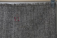 Vintage Turkish Flatweave Rug, Black White Minimalist (5x6) - photo 9 of 10
