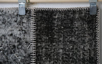 Vintage Turkish Wool Cotton Patchwork Rug, Black Brown (4x6, 3'11" x 6'1") - photo 6 of 10