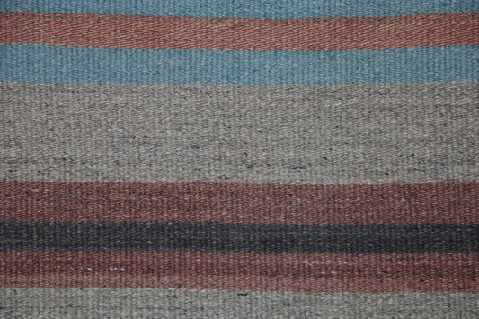 Vintage Turkish Kilim Rug 2x4 ft, Striped Wool Small Runner Rug, Rustic Neutral Multicolor Entryway Rug Handmade