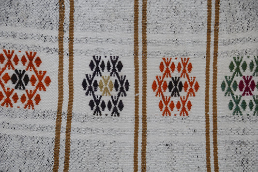 Vintage Turkish Kilim Runner Rug 2x6 ft, Striped Flatweave Rug, Beige Brown Handmade Boho Hallway Rug