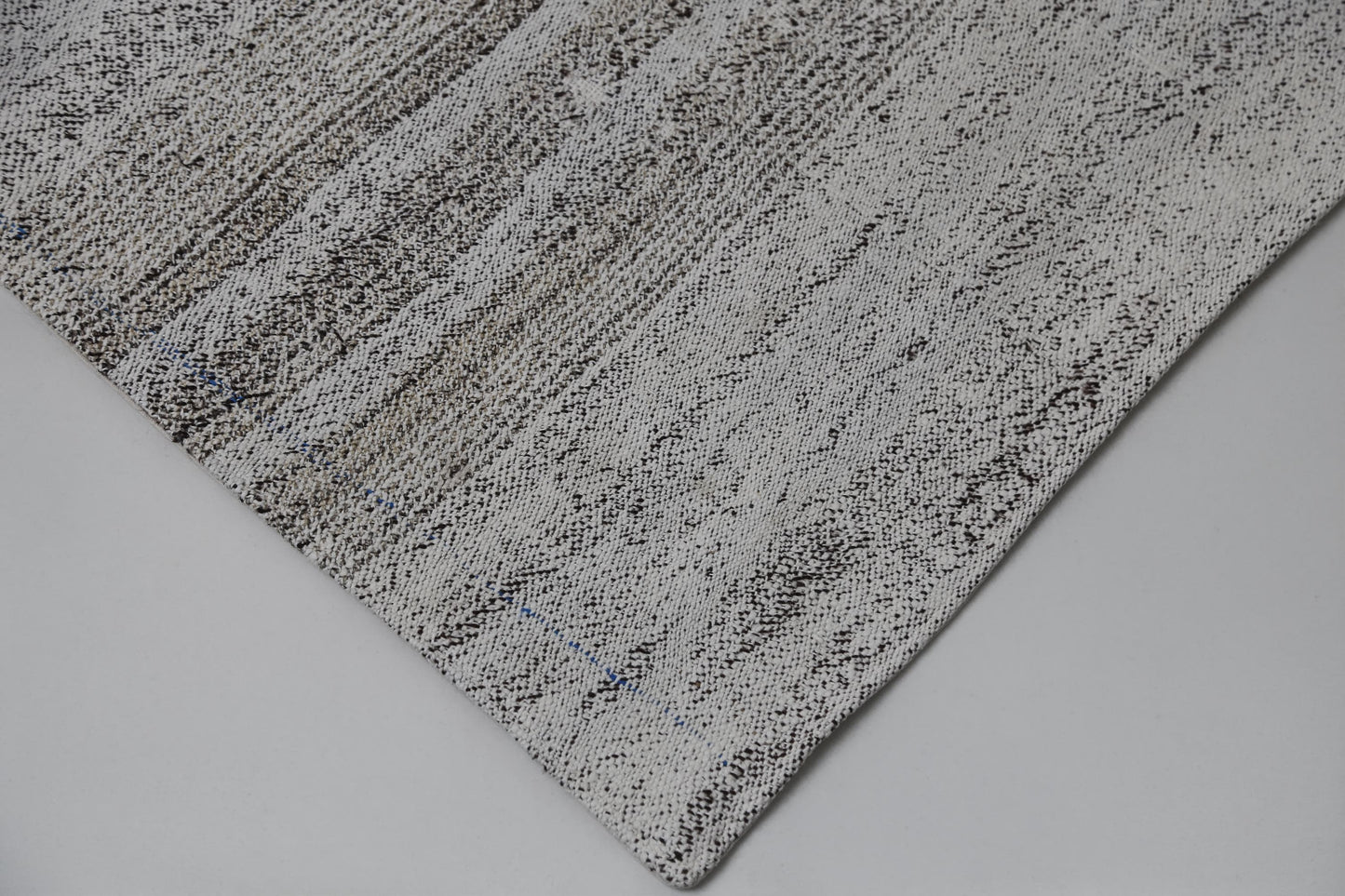 Vintage Turkish Runner Rug 2x9 ft, Neutral Black White Flatweave Rug, Minimalist Striped Hallway Rug
