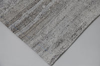 Vintage Turkish Flatweave Runner Rug, Black White Striped Minimalist (2x9) - photo 3 of 10