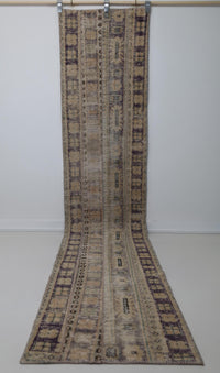 Vintage Turkish Patchwork Runner Rug, Beige Brown (2x11) - photo 2 of 10