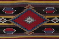 Vintage Turkish Kilim Runner Rug, Red Striped Tribal (2x10) - photo 6 of 10