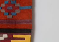Vintage Turkish Kilim Runner Rug, Red Striped Tribal (2x10) - photo 10 of 10