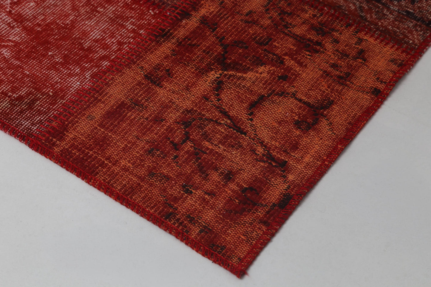 2'4 x 8' Vintage Turkish Patchwork Runner, Red Kilim Runner Wool Cotton, Long Hallway Rug