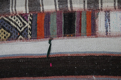 Kilim Tapestry Wall Hanging Rug, Patchwork Textile Art, Small Boho Wall Decor, 3x2 ft