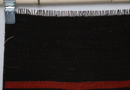 Striped Kilim Runner Rug, Black Red Flatweave Rug, Boho Narrow Runner, Minimal Tribal Kilim 2x4 ft