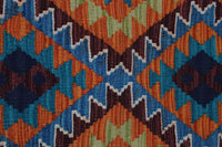 Vintage Turkish Wool Kilim Rug, Blue Tribal (2x3) - photo 6 of 10