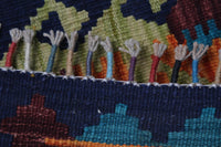 Vintage Turkish Wool Kilim Rug, Blue Tribal (2x3) - photo 10 of 10