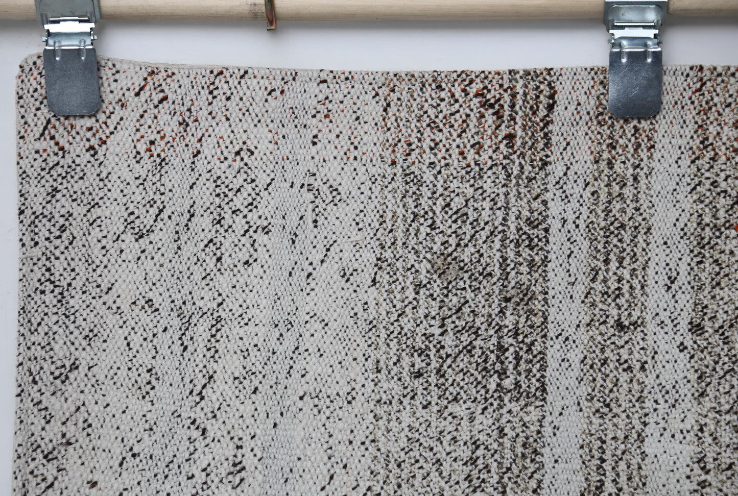 Vintage Turkish Runner Rug 2x9 ft, Neutral Black White Flatweave Rug, Minimalist Striped Hallway Rug