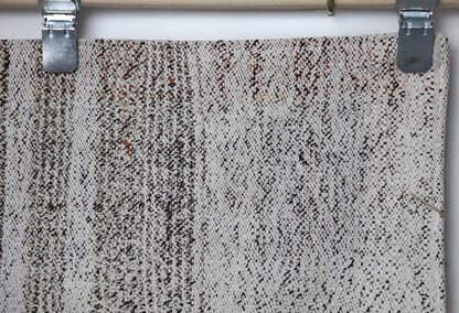 Back perspective, flatweave construction, striped runner rug