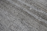 Vintage Turkish Flatweave Runner Rug, Black White Striped Minimalist (2x9) - photo 9 of 10