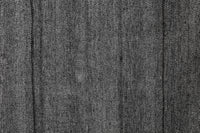 Vintage Turkish Wool Cotton Kilim Rug, Black White Striped (7x7) - photo 5 of 7