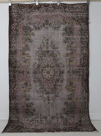Vintage Turkish Wool Cotton Rug, Gray Pink (4x7) - photo 3 of 10