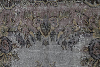 Vintage Turkish Wool Cotton Rug, Gray Pink (4x7) - photo 9 of 10