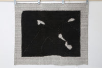 Vintage Turkish Tapestry Rug, Black Solid Wall Hanging (3'5" x 4'1") - photo 2 of 8