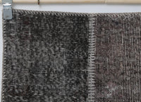 Vintage Turkish Wool Cotton Patchwork Runner Rug, Brown Gray (2x8) - photo 3 of 10