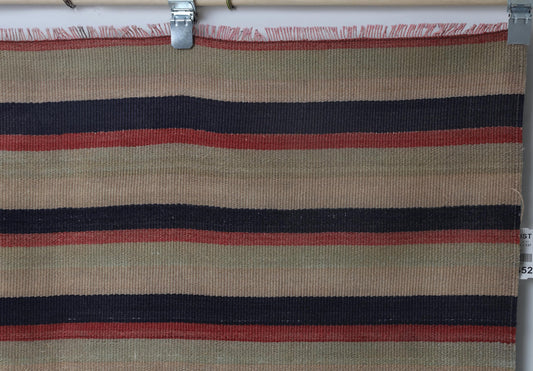 5x6 Vintage Striped Kilim Rug, Handmade Multicolor Turkish Wool Area Rug, Rustic Flatwoven Boho Decor