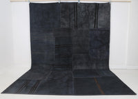 Vintage Turkish Hemp Patchwork Rug, Dark Blue (7x10) - photo 1 of 8