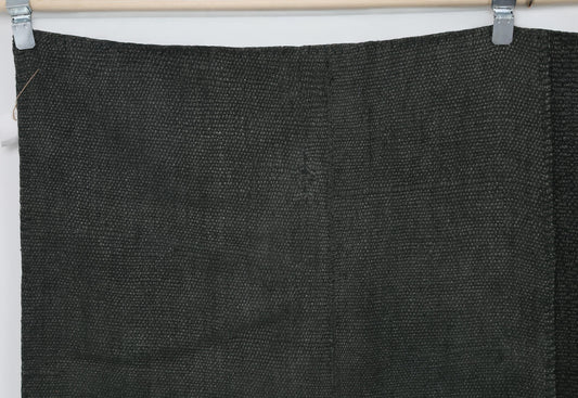 8x10 Vintage Hemp Patchwork Rug, Dark Green Handmade Turkish Area Rug, Minimal Oversized Floor Decor
