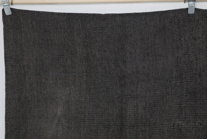 8x10 Vintage Hemp Patchwork Rug, Brown Handmade Turkish Area Rug, Minimal Oversized Floor Decor