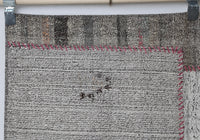 Vintage Turkish Wool Cotton Kilim Runner Rug, Black White (4x7) - photo 2 of 9