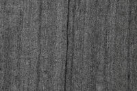 Vintage Turkish Wool Cotton Kilim Rug, Black White Striped (7x7) - photo 4 of 7