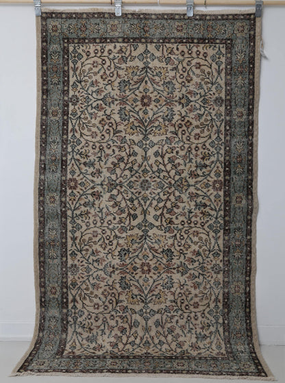 Traditional floral motif detail, Turkish floral rug