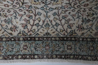 Vintage Turkish Wool Cotton Runner Rug, Beige Green Floral (4x7, 3'10" x 6'8") - photo 8 of 10