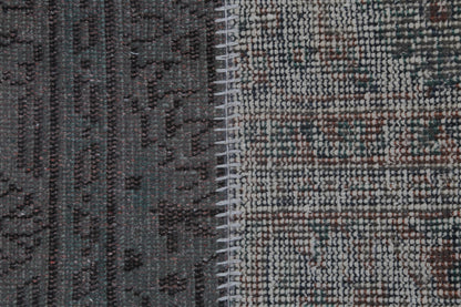 2x8 Vintage Patchwork Runner Rug, Brown Beige Handmade Hallway Rug, Wool Cotton Flatweave Carpet
