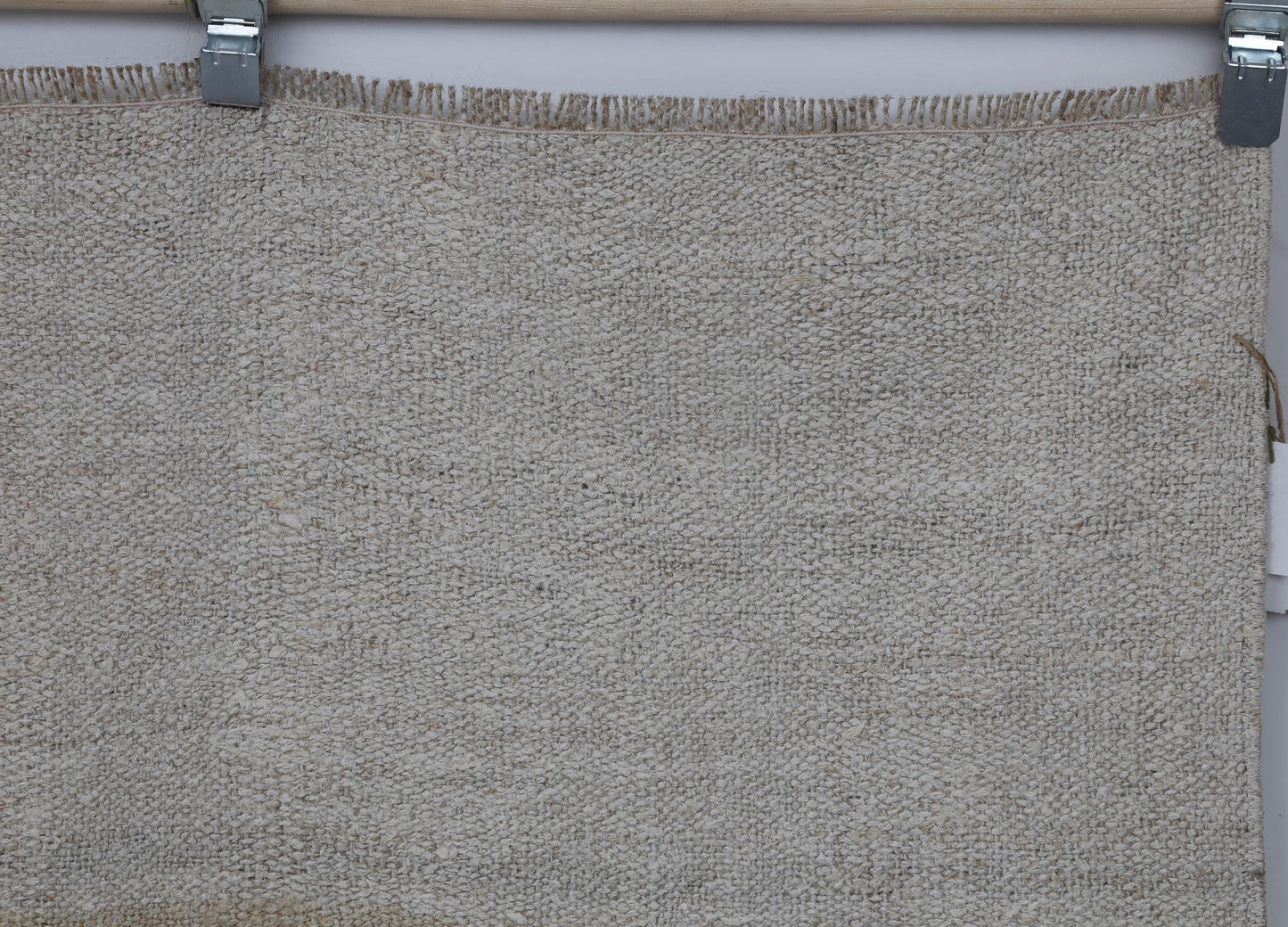 5x8 Vintage Hemp Rug, White Beige Striped Turkish Flatweave Area Rug, Handmade Natural Hemp Rug