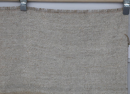 Natural hemp texture detail on handmade area rug