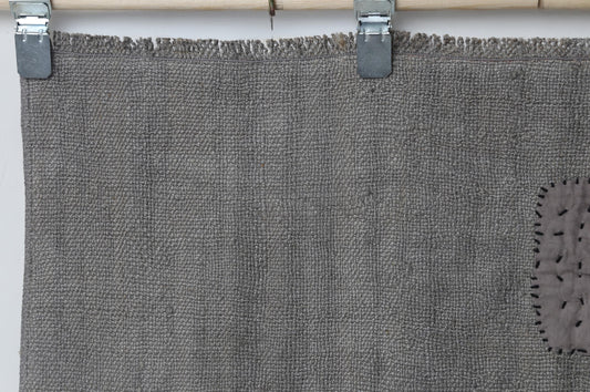 3x4 Vintage Hemp Rug, Solid Gray Minimalist Turkish Hemp Area Rug, Handmade Neutral Rustic Decor
