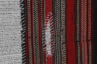Vintage Turkish Tapestry Rug, Red Striped Wall Hanging (3'2" x 4'3") - photo 6 of 10