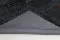 Vintage Turkish Hemp Patchwork Rug, Dark Blue (7x10) - photo 6 of 8