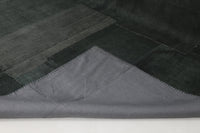 Vintage Turkish Hemp Patchwork Rug, Dark Green (7x10) - photo 6 of 8